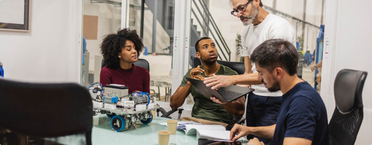 People shopping in a retail store