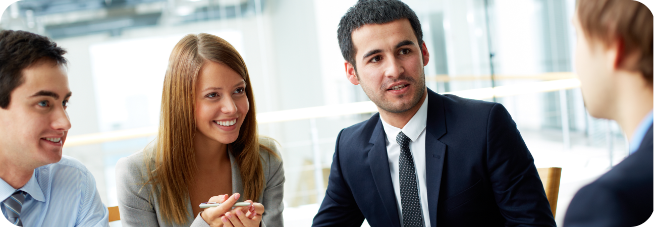 Group of professionals discussing